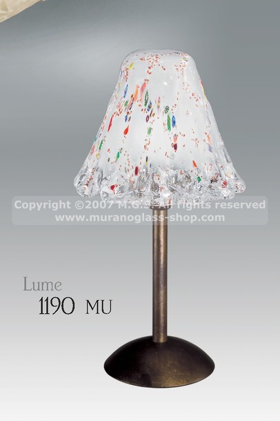 Tabla lámparas Serie 1190, Lámpara con Murano