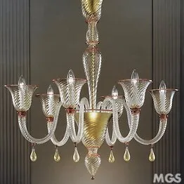Araña de Rigadin a las seis luces