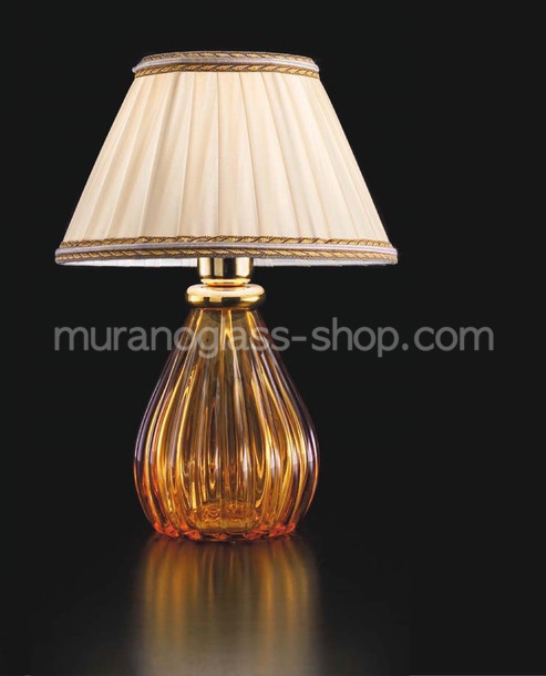 lámparas de mesa serie de Murano 1395, Decoración de luz de color ámbar sumergida