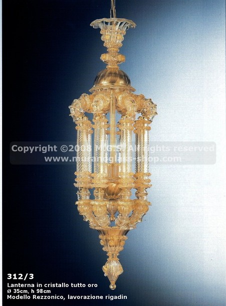 312 lámparas de la serie, Linterna de cristal de Murano