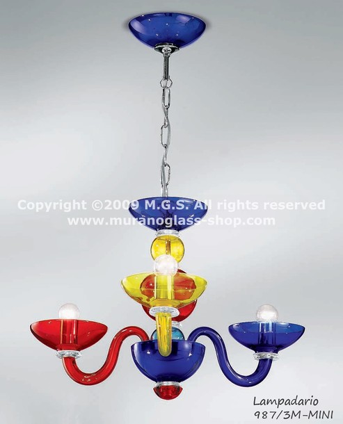 987 lámparas multicolores, Multicolor Araña tres mini versión de luz