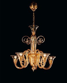 Araña de cristal de cinco luces de la decoración de oro
