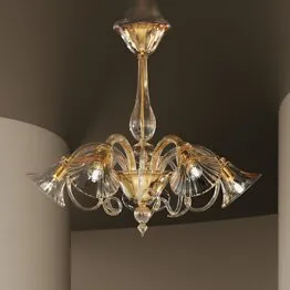 Araña de cristal de cinco luces de