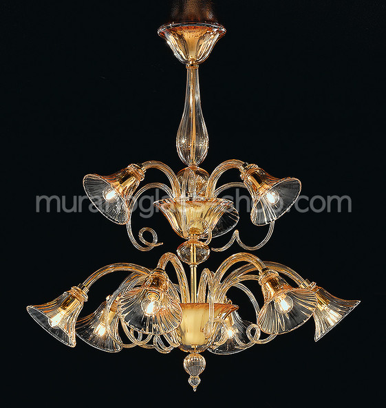 Bailarina, Seis de luz modelo de lámpara de araña de oro bailarina de cristal