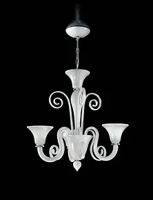 Lámpara con las tres luces con la decoración de oro 24k Crystal