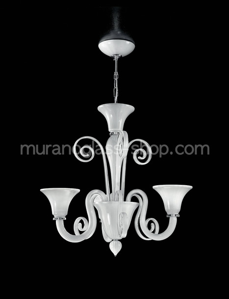 Lámpara Sambonet, Lámpara con las tres luces con la decoración de oro 24k Crystal