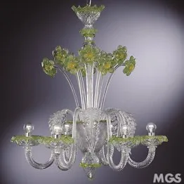 Detalles de araña de cristal verde
