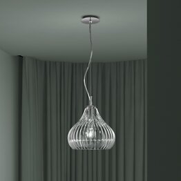 Moderna lámpara suspendida en cristal