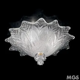 Lámpara de techo de cristal con graniglia