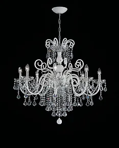 estilo de la lámpara de cristal de Bohemia y rojo