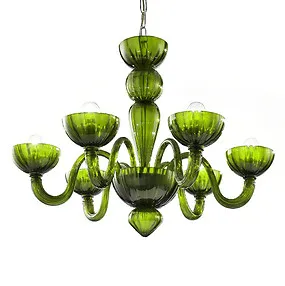 Candelabro de color verde