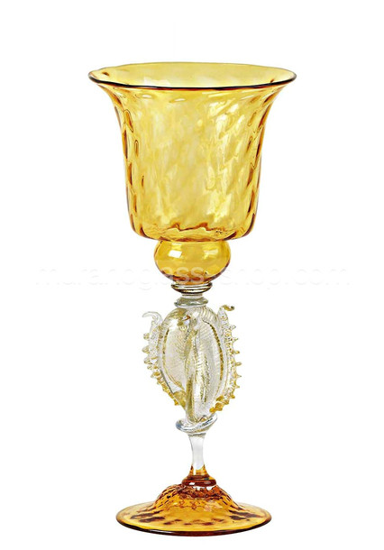 Cristal de Murano 5483, Vidrio de Murano de color ámbar