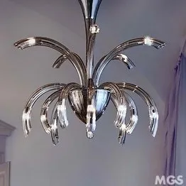 lámpara moderna, 15 luces, colores fum