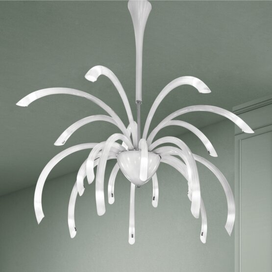 Araña de Phoenix, Araña, 21 luces, color blanco leche