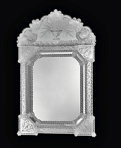 espejo de estilo '600 - 0971 series, todo de cristal