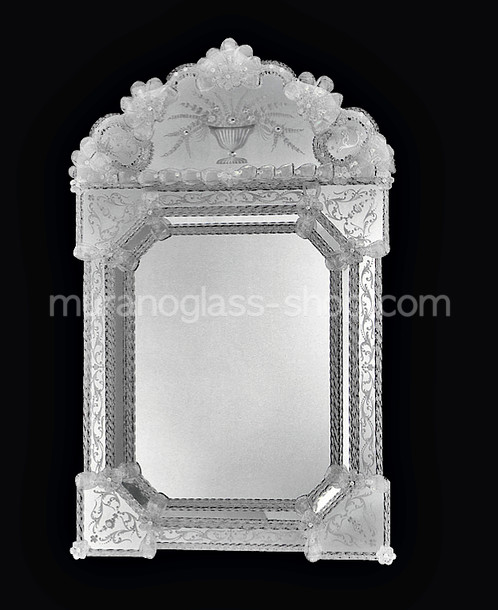 Espejo Frezzaria, espejo de estilo '600 - 0971 series, todo de cristal