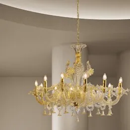 Crystal decoración de araña de oro en doce luces