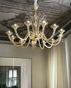 Araña de cristal a las doce luces