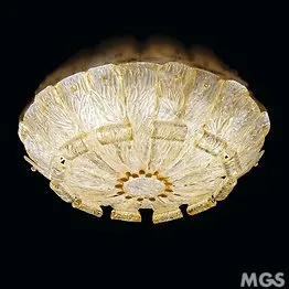 luz de techo de cristal decoración de oro 24k