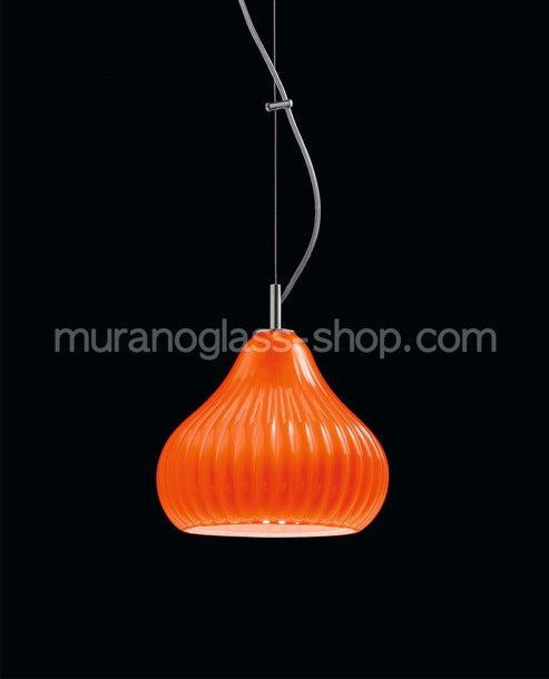Lámpara suspendida Sphera, Aplique moderno de color naranja
