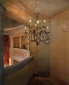 araña de fumar con seis luces