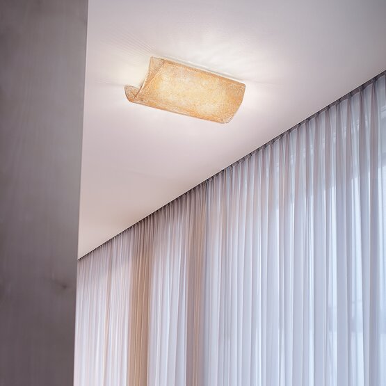 Aplique Ducale, Aplique de pared en cristal y ámbar.