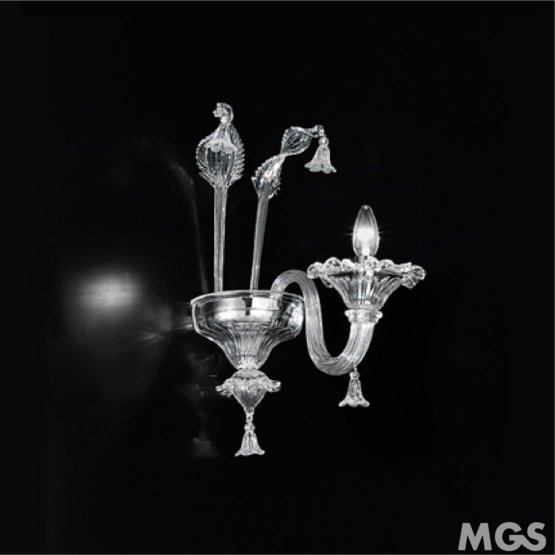 Apliques de pared patrini, Una luz de pared de cristal de luz