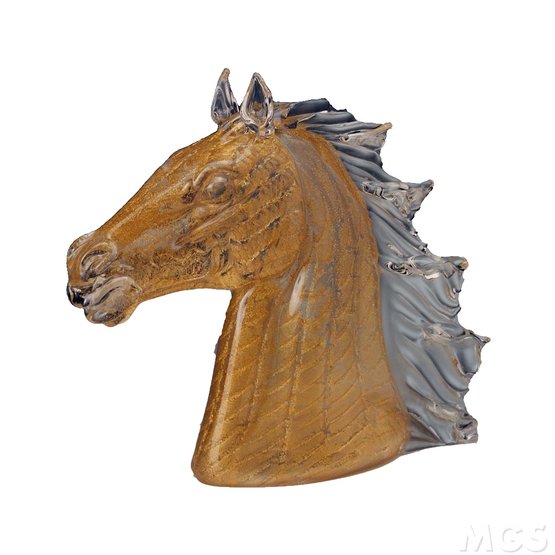 cabezas de caballo, Cabeza de caballo decorado en oro