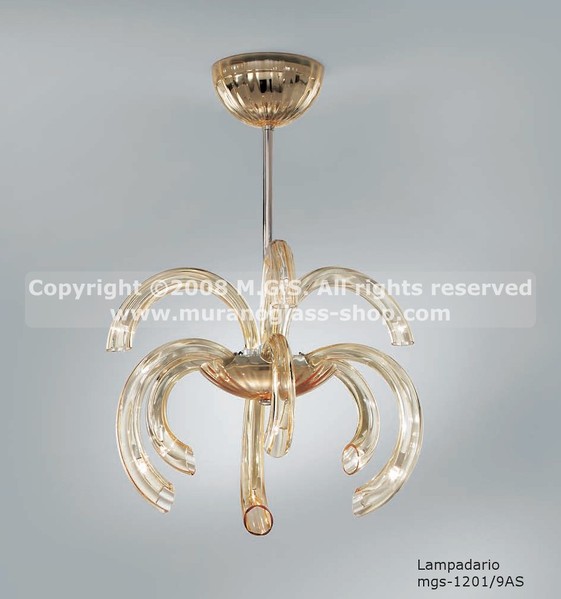 Lámparas serie 1201, Lampadario ambra sommerso