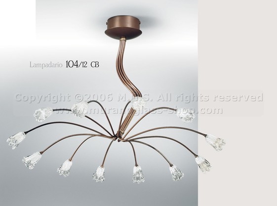 Araña 104, Araña doce luces ámbar sommerso1