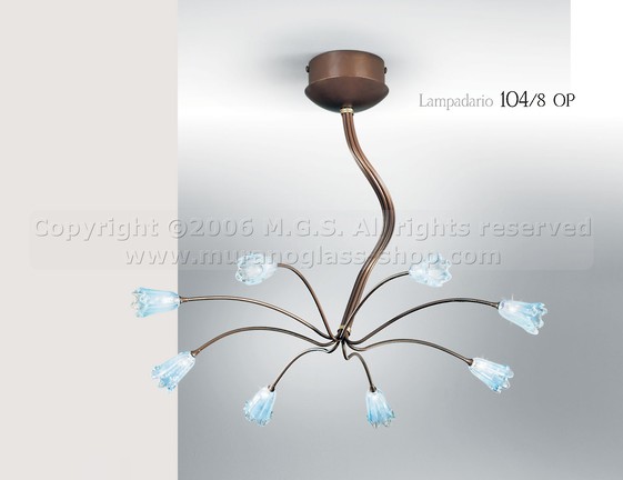 Araña 104, Lampadario Opalino