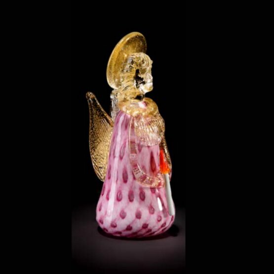 Ángel, Ángel en cristal rosa y oro 24k