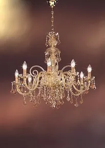 Araña tipo de decoración de Bohemia pendagliera ámbar Nacional de