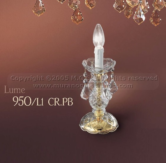 lámparas de mesa Bohemia serie 950, Tipo de lámpara de cristal de Bohemia