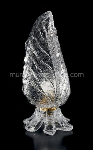 lámparas de mesa serie de Murano 919, Lámpara de mesa en cristal y oro 24k