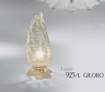Lume disparo en cristal y oro de 24k