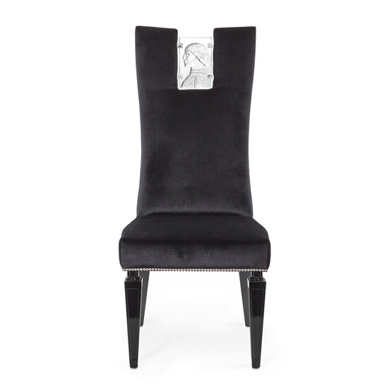 Silla Nunzio, Silla artesanal D co con camafeo exclusivo y terciopelo suave