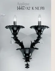 Dos luces de pared con el plomo y el cromo negro pendaglieria