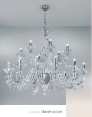 12 + 6 lámparas de luz con cristal sin plomo pendagliera.