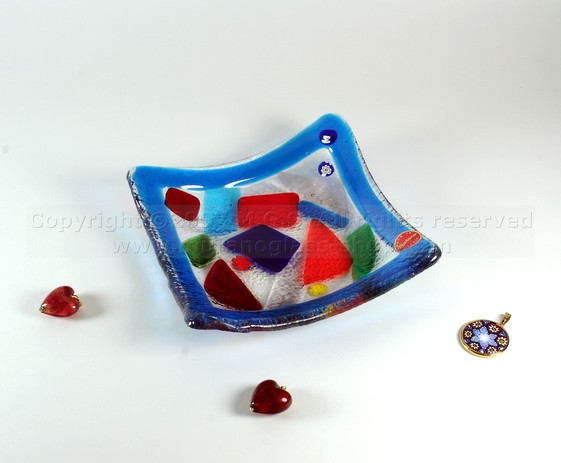 Carnaval Bowl, Carnaval con plato de Murano, 12x12 cm