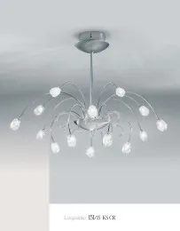 lámpara moderna, 15 luces