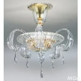Lámpara de techo de cristal